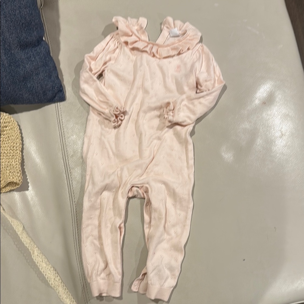 GAP Pink Cozy Footie One Piece with Hood